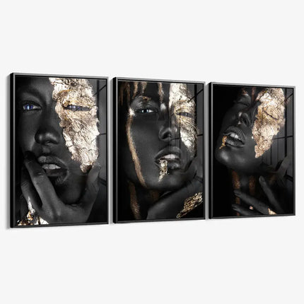 Bundle: Golden Faces (3x) – Glass