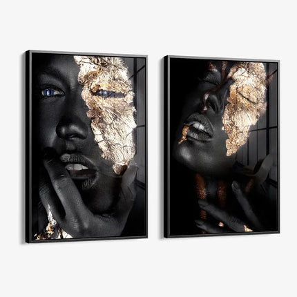 Bundle: "Golden Faces" (2x) – Glass