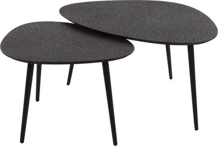 Coffee Table set/2 driehoekig metallic / Gray