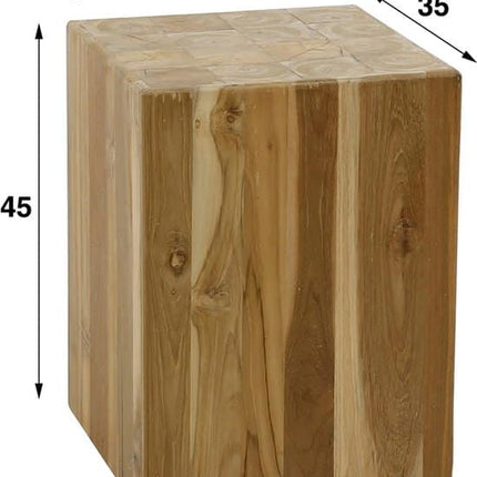 Flower Column Bole 45 cm / Solid Recycled Teak