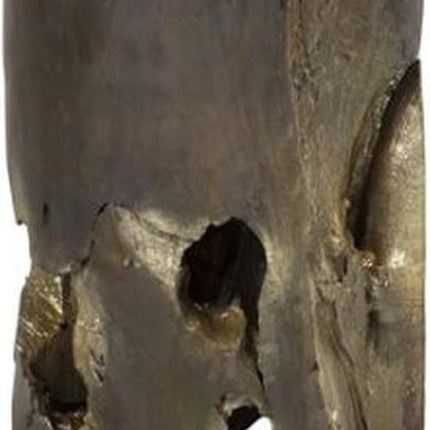 Side Table square grey and gold / Gray