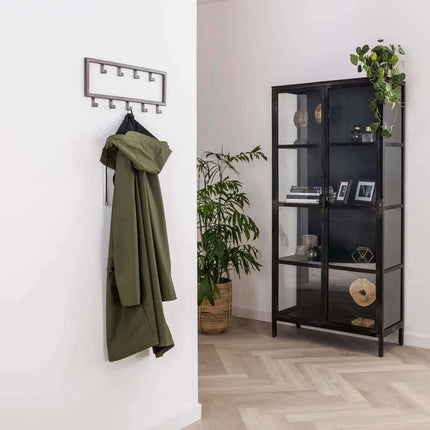 Coat Rack Steel square (9 haken)
