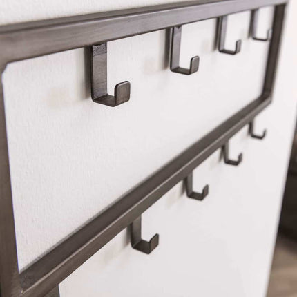 Coat Rack Steel square (9 haken)
