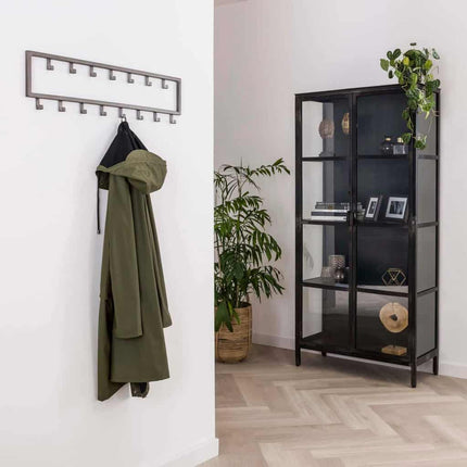 Coat Rack Steel square (15 haken)