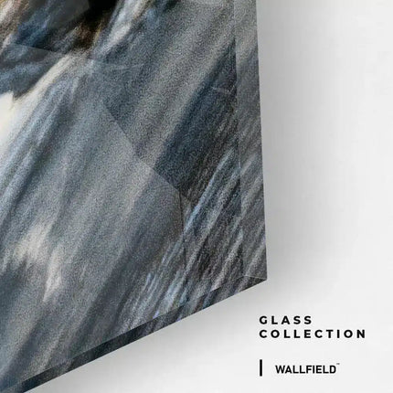 Black, White & Gold Abstract – Glass