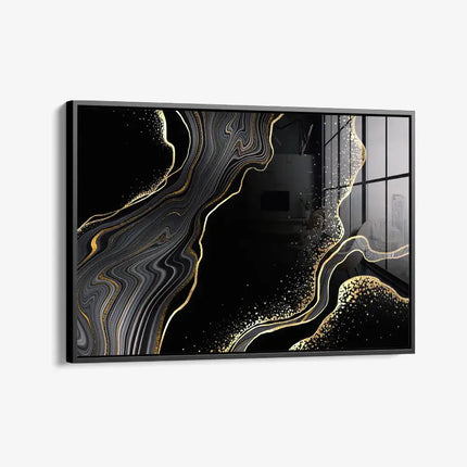 Black & Gold Stone – Glass