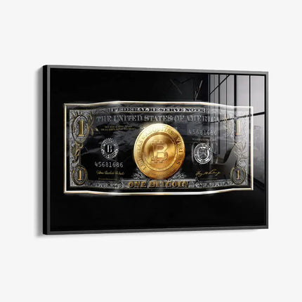 One Bitcoin – Glass