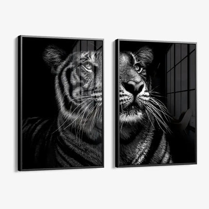 Bundle: "B&W Tiger" (2x) – Glass