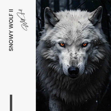 Snowy Wolf II – Glass