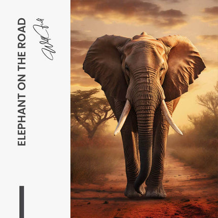 Elephant On The Road – Glass