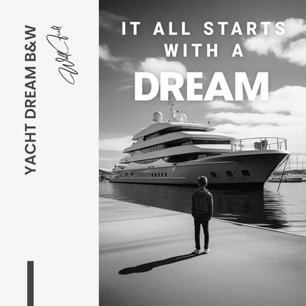 Yacht Dream B&W – Glass