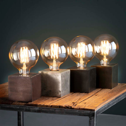 Table Lamp block/Brons antiek / Antique Bronze