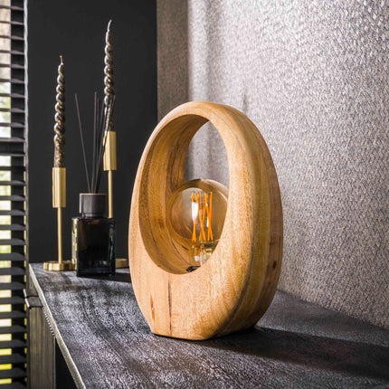 Table Lamp 1L Arch wood / Solid Natural Mango