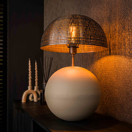 Table Lamp 1L sphere natural L / Natural Grey