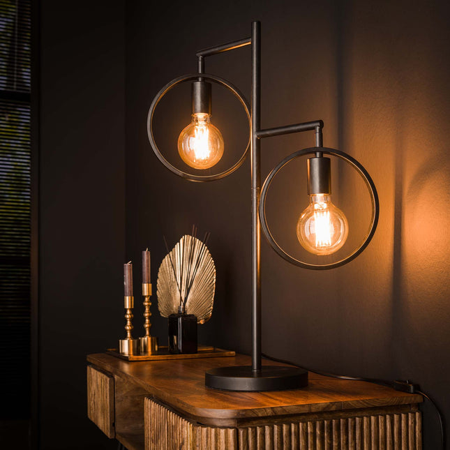 Table Lamp 2L ring / Charcoal