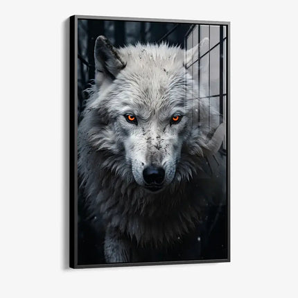 Snowy Wolf II – Glass