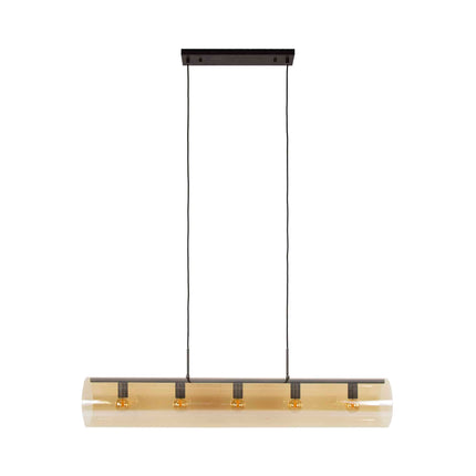 Pendant Lamp 5L tube amber glas  Arctic Black