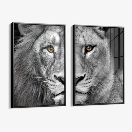 Bundle: "Lion & Lioness" (2x) – Glass