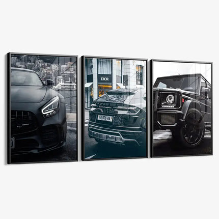 Bundle: "Three Cars" (3x) – Glass