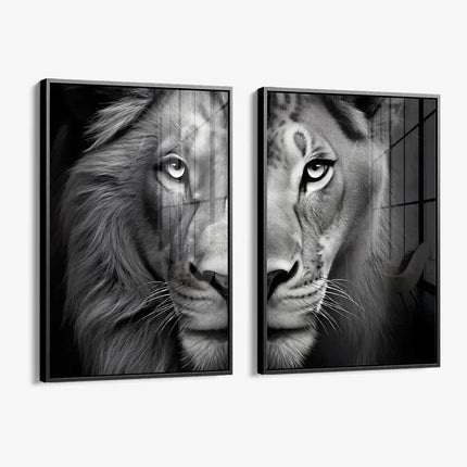 Bundle: "Lion & Lioness II" (2x) – Glass