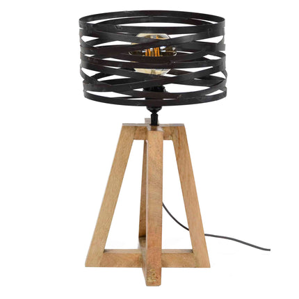 Table Lamp twist houten kruisframe  Slate Grey