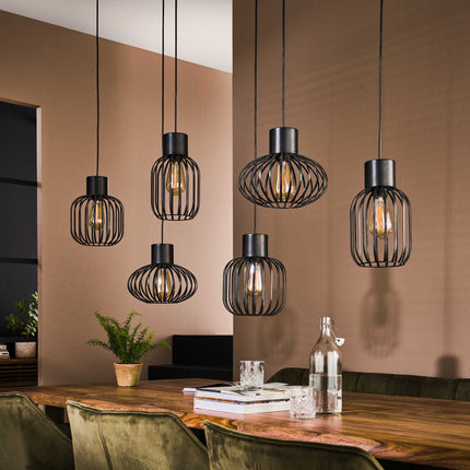 Pendant Lamp 3+3 mix metal / Charcoal