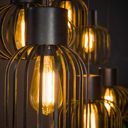 Pendant Lamp 3+3 mix metal / Charcoal