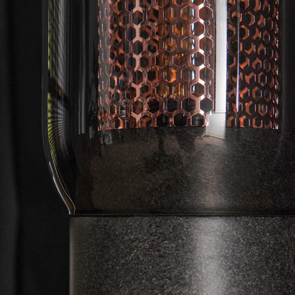 Table Lamp smoke glas-geperforeerd staal  Arctic Black