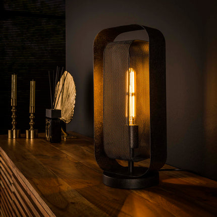 Table Lamp 1L mesh rotate / Arctic Black