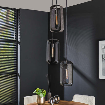 Pendant Lamp 3L mesh rotate / Arctic Black