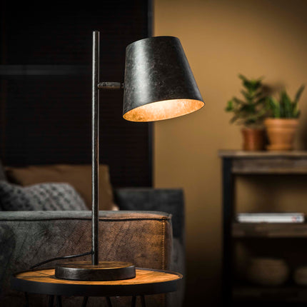 Table Lamp 1L verstelbare metalen kap / Charcoal