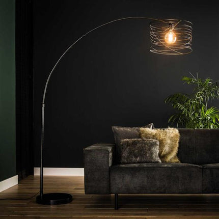 Arc Lamp Ø45 curl / Charcoal