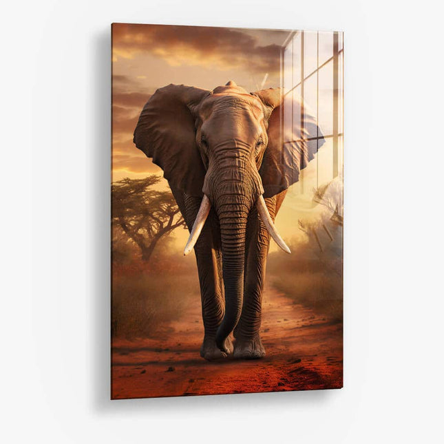 Elephant On The Road – Glass