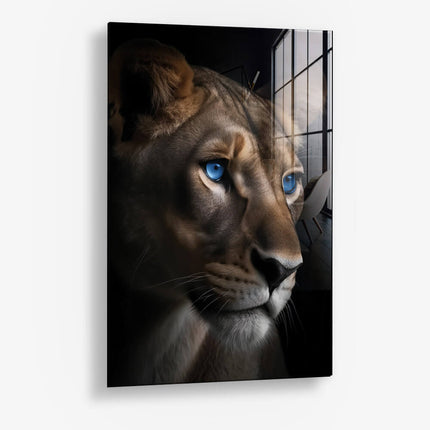 Gazing Lioness – Glass