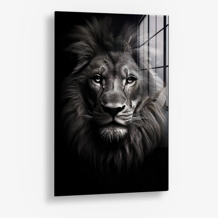 Lion Close-Up – Glass