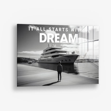 Yacht Dream B&W (HZ) – Glass