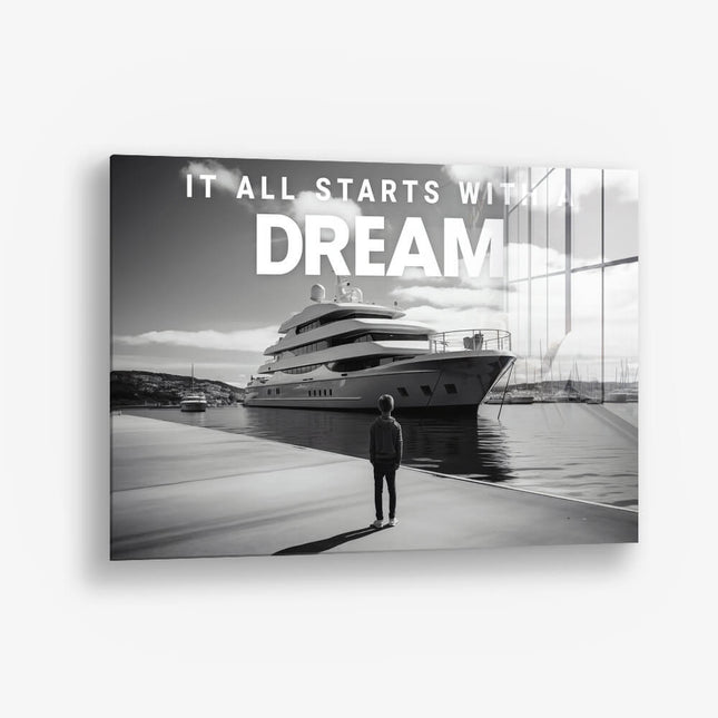 Yacht Dream B&W (HZ) – Glass