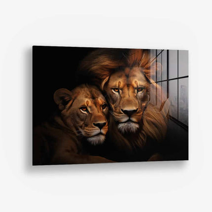 Lion Couple HZ – Glass