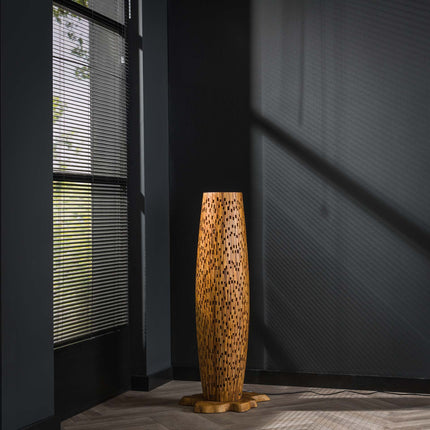 Floor Lamp S bars / Solid Recycled Teak