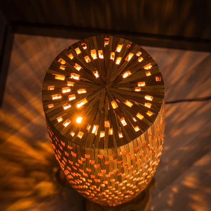 Floor Lamp S bars / Solid Recycled Teak