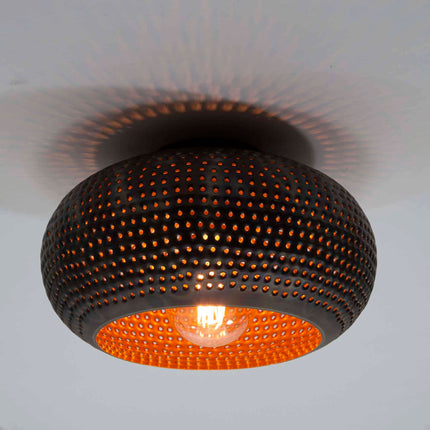 Ceiling Lamp Ø35 disk punch / Black Brown