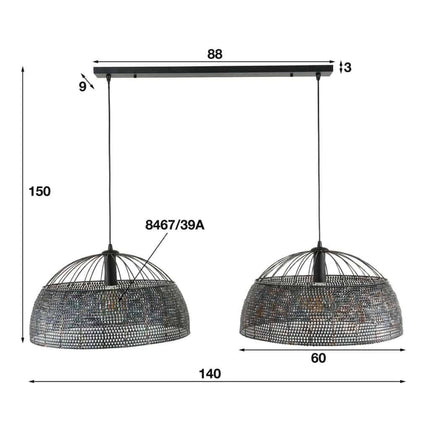 Pendant Lamp 2L Aperto Ø60
