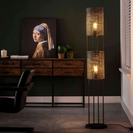 Floor Lamp 2L Cylinder Mesh