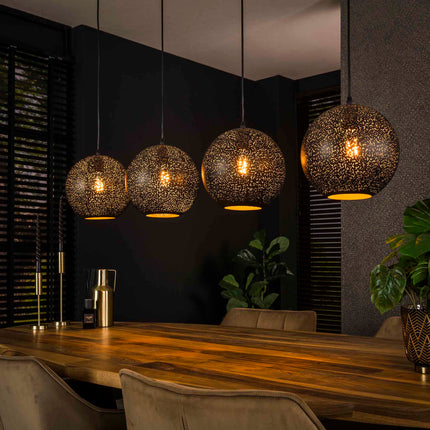 Pendant Lamp 4x Ø25 zip / Arctic Black
