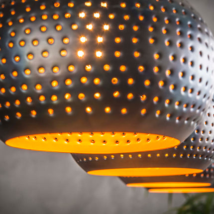 Pendant Lamp 4L punch kegel / Black Brown