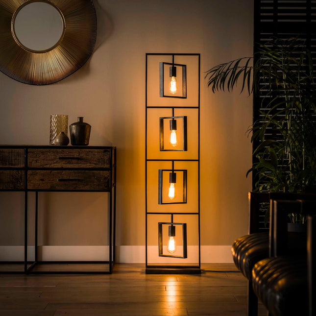 Floor Lamp 4L Turn square / Charcoal