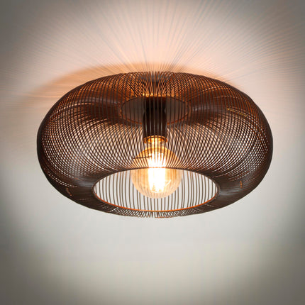 Ceiling Lamp Ø43 copper twist / Black Nickel