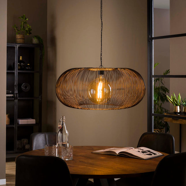 Pendant Lamp Ø70 copper twist / Black Nickel