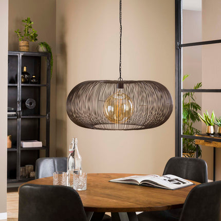 Pendant Lamp Ø70 copper twist / Black Nickel