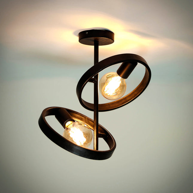 Ceiling Lamp 2L hover / Charcoal